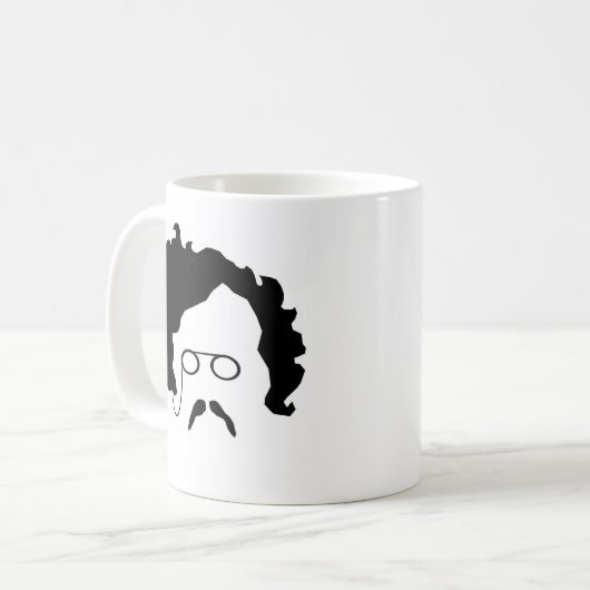 Schnurrbart-Tasse G K Chestertons Kaffeetasse (Vorderseite Links)