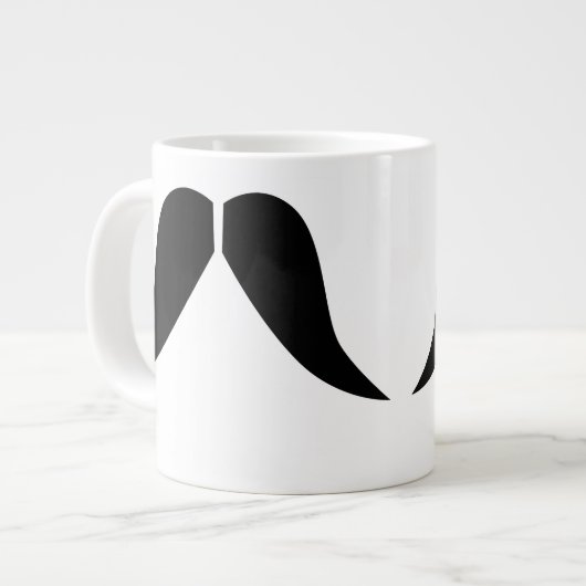 Schnurrbart-Tasse Jumbo-Tasse (Vorderseite Links)