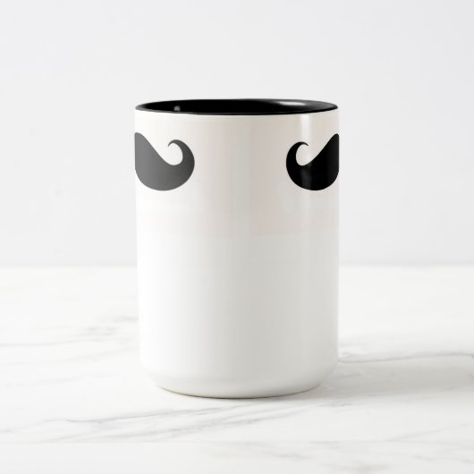 Schnurrbart-Tasse Zweifarbige Tasse (Mittel)