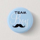 Schnurrbart-Team-Jungen-Babyparty Button (Vorderseite)