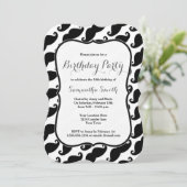 Schnurrbart-themenorientierte Einladung (Stehend Vorderseite)