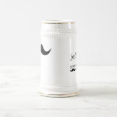 Schnurrbart-Trauzeugejunggesellebier Stein-Tasse Bierglas (Mittel)