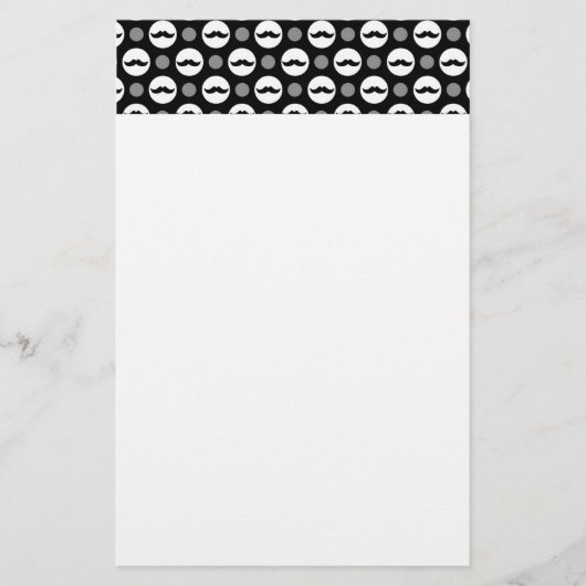 Schnurrbart-Tupfen-Briefpapier Briefpapier (Vorderseite)