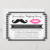 Schnurrbart-u. LippenPolterabend lädt ein Einladung (Vorderseite)