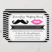 Schnurrbart-u. LippenPolterabend lädt ein Einladung (Vorne/Hinten)