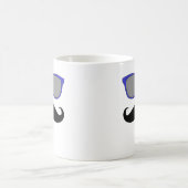 Schnurrbart und blauer Sonnenbrille-Humor Kaffeetasse (Mittel)