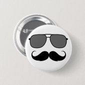 Schnurrbart und Brille Button (Vorne & Hinten)