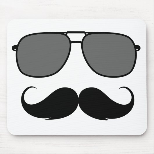 Schnurrbart und Brille Mousepad (Vorne)