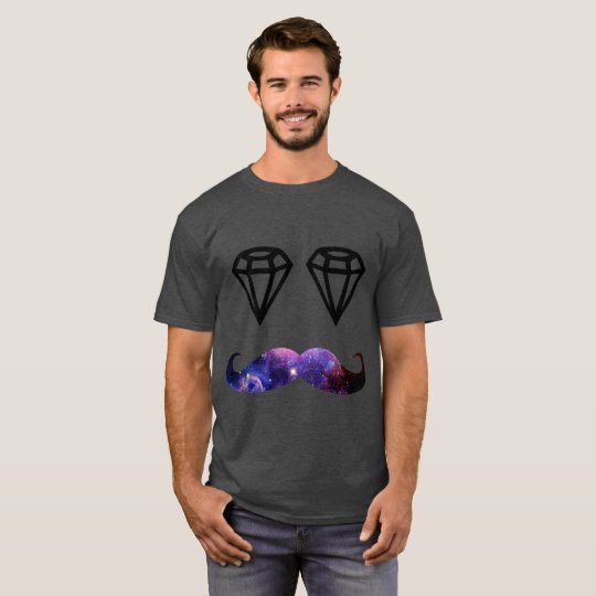 Schnurrbart und Diamanten T-Shirt
