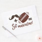 Schnurrbart- und Fußballaufkleber Rechteckiger Aufkleber (Umschlag)