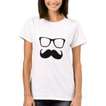 Schnurrbart und Gläser sind lustig