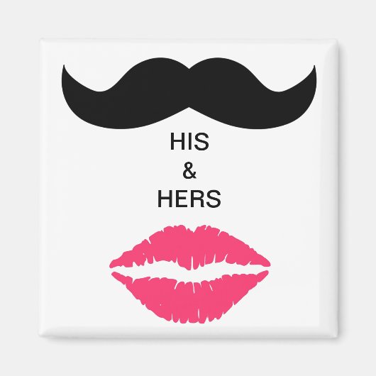 Schnurrbart und Lippen Magnet (Vorne)