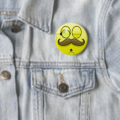 Schnurrbart- und Monokel-Smiley-Button Button (Beispiel)