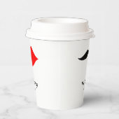 Schnurrbart und rote Lippen Papierbecher (Rechts)