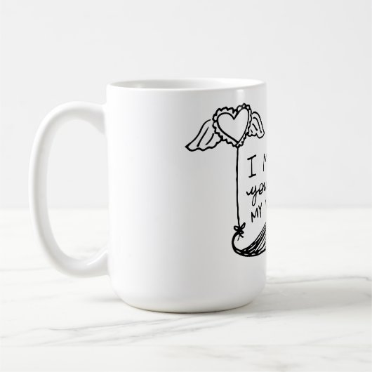 Schnurrbart-Valentinsgruß Kaffeetasse (Links)