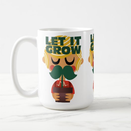 Schnurrbart-Wachstumsabenteuer Kaffeetasse (Links)