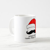Schnurrbart-Weihnachten - Staching durch den Kaffeetasse (Vorderseite Links)