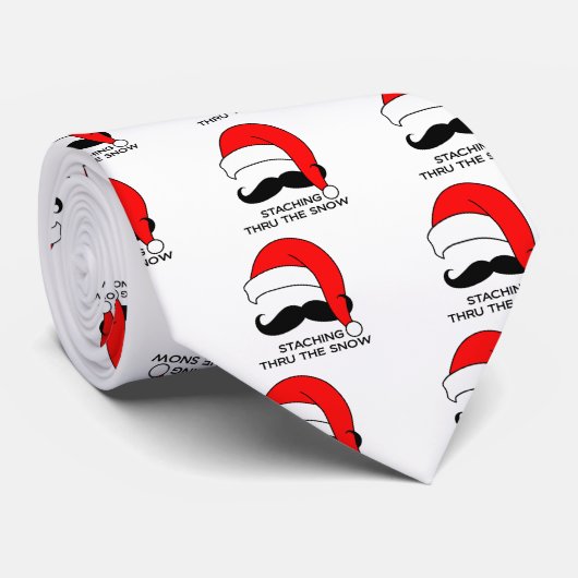 Schnurrbart-Weihnachten - Staching durch den Krawatte (Gerollt)