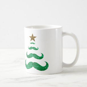 Schnurrbart-Weihnachtsbaum Kaffeetasse