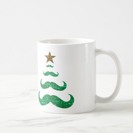 Schnurrbart-Weihnachtsbaum Kaffeetasse (Rechts)