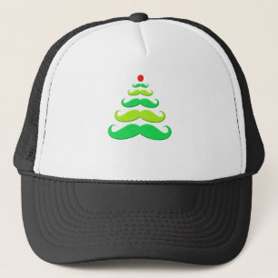 Schnurrbart-Weihnachtsbaum-Kleid Truckerkappe