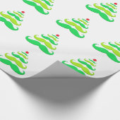 Schnurrbart-Weihnachtsbaum-Packpapier Geschenkpapier (Ecke)