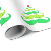 Schnurrbart-Weihnachtsbaum-Packpapier Geschenkpapier (Rolleneckpunkt)