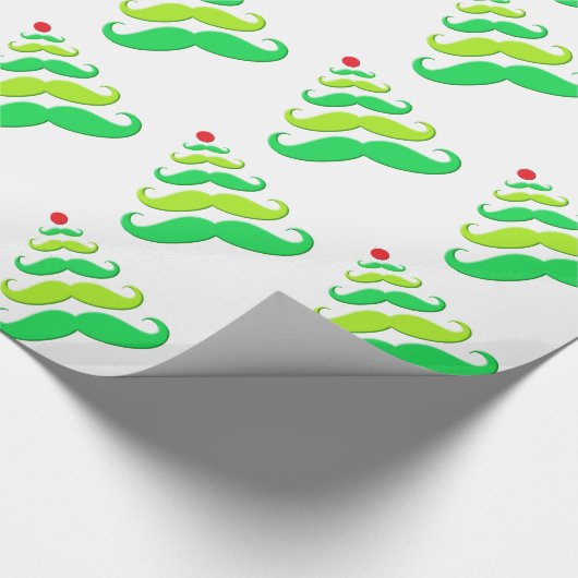 Schnurrbart-Weihnachtsbaum-Packpapier Geschenkpapier (Ecke)