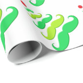 Schnurrbart-Weihnachtsbaum-Packpapier Geschenkpapier (Rolleneckpunkt)