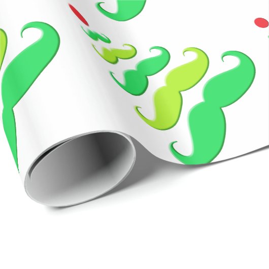 Schnurrbart-Weihnachtsbaum-Packpapier Geschenkpapier (Rolleneckpunkt)