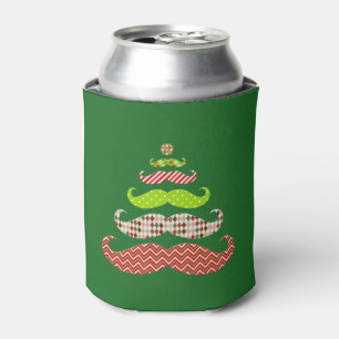 Schnurrbart-Weihnachtsbaumfeiertag Dosenkühler