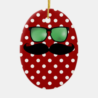 Schnurrbart-Weihnachtsverzierung Keramikornament