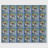 Schnurrbart-Zuckerschädel-Packpapier Geschenkpapier (Flach)