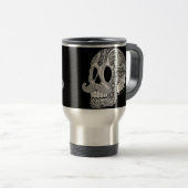 Schnurrbart-Zuckerschädel-Tasse Reisebecher (VorderseiteRechts)