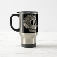 Schnurrbart-Zuckerschädel-Tasse
