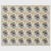 Schnurrbart-Zuckerschädel-Verpackungs-Papier - Geschenkpapier (Flach)