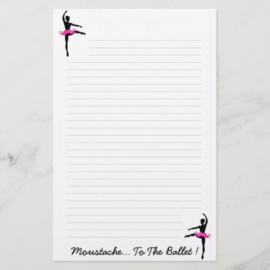 Schnurrbart. Zum Ballett Briefpapier (Vorderseite)