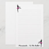 Schnurrbart. Zum Ballett Briefpapier (Vorne/Hinten)