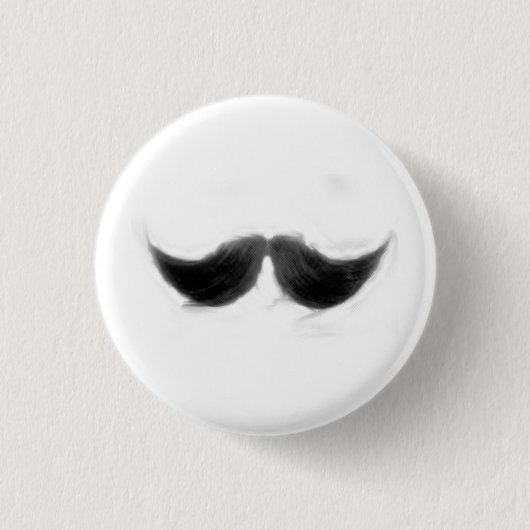 Schnurrbartcowboy Button (Vorderseite)