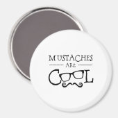 Schnurrbärte Coole Brillen Magnet (Vorderseite/Rückseite)
