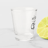 Schnurrbärte Coole Brillen Schnapsglas (Links)