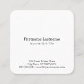 Schnurrbärte der Briefbeschwerer-Art-CMY Quadratische Visitenkarte (Rückseite)