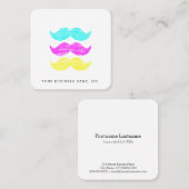 Schnurrbärte der Briefbeschwerer-Art-CMY Quadratische Visitenkarte (Vorne/Hinten)