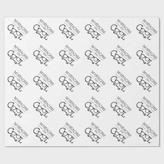 Schnurrbärte sind cool geschenkpapier (Flach)