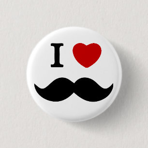 Schnurrbartknopf der Liebe I Button