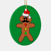Schnurrbartlebkuchenmann Keramikornament (Rechts)