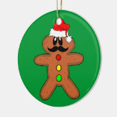 Schnurrbartlebkuchenmann Keramikornament (Links)