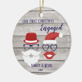 Schnurrbartlippenlustige rustikale 1. keramikornament (Links)