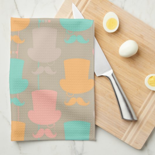 Schnurrbartmuster 2 handtuch (Viertel Falte)