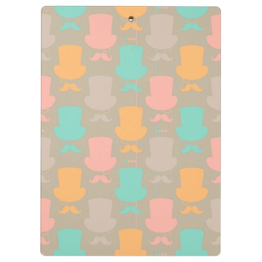 Schnurrbartmuster 2 klemmbrett (Rückseite)